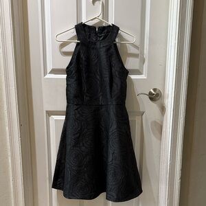 Calvin Klein Black Halter Textured Mini Dress Size 4 NWOT